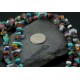 Large Certified Authentic 2 Strand Navajo Native .925 Sterling Silver Multicolor Stones Native American Necklace 390612828686