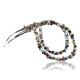 Large Certified Authentic 2 Strand Navajo Native .925 Sterling Silver Multicolor Stones Native American Necklace 390614969461