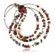 Large Certified Authentic 3 Strand Navajo .925 Sterling Silver Multicolor Natural Stone 631 Native American Necklace 15863-1 Large Certified Authentic 3 Strand Navajo .925 Sterling Silver Multicolor Natural Stone 631 Native American Necklace 15863-1