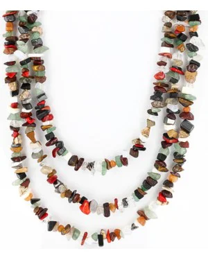 Large Certified Authentic 3 Strand Navajo .925 Sterling Silver Multicolor Natural Stone Native American Necklace 371034229410 Large Certified Authentic 3 Strand Navajo .925 Sterling Silver Multicolor Natural Stone Native American Necklace 371034229410