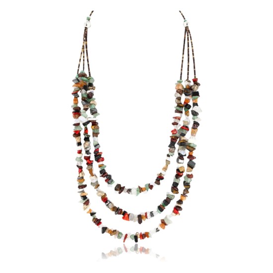 Large Certified Authentic 3 Strand Navajo .925 Sterling Silver Multicolor Natural Stone Native American Necklace 371034229410 Large Certified Authentic 3 Strand Navajo .925 Sterling Silver Multicolor Natural Stone Native American Necklace 371034229410