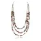 Large Certified Authentic 3 Strand Navajo .925 Sterling Silver Multicolor Natural Stone Native American Necklace 371034229410