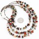 Large Certified Authentic 3 Strand Navajo .925 Sterling Silver Multicolor Natural Stone Native American Necklace 371034229410