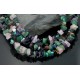 Large Certified Authentic 3 Strand Navajo .925 Sterling Silver Multicolor Stones Native American Necklace 1530-3 Large Certified Authentic 3 Strand Navajo .925 Sterling Silver Multicolor Stones Native American Necklace 1530-3