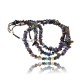 Large Certified Authentic 3 Strand Navajo .925 Sterling Silver Multicolor Stones Native American Necklace 15795-4 Large Certified Authentic 3 Strand Navajo .925 Sterling Silver Multicolor Stones Native American Necklace 15795-4