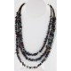 Large Certified Authentic 3 Strand Navajo .925 Sterling Silver Multicolor Stones Native American Necklace 15795-4 Large Certified Authentic 3 Strand Navajo .925 Sterling Silver Multicolor Stones Native American Necklace 15795-4