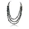 Large Certified Authentic 3 Strand Navajo .925 Sterling Silver Multicolor Stones Native American Necklace 370989782913