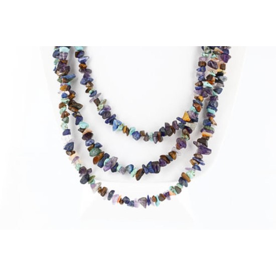 Large Certified Authentic 3 Strand Navajo .925 Sterling Silver Multicolor Stones Native American Necklace 370991281528 Large Certified Authentic 3 Strand Navajo .925 Sterling Silver Multicolor Stones Native American Necklace 370991281528