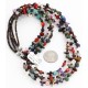 Large Certified Authentic 3 Strand Navajo .925 Sterling Silver Multicolor Stones Native American Necklace 371018535783