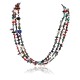 Large Certified Authentic 3 Strand Navajo .925 Sterling Silver Multicolor Stones Native American Necklace 371018535783 Large Certified Authentic 3 Strand Navajo .925 Sterling Silver Multicolor Stones Native American Necklace 371018535783