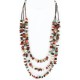 Large Certified Authentic 3 Strand Navajo .925 Sterling Silver Multicolor Stones Native American Necklace 371037281354