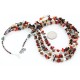 Large Certified Authentic 3 Strand Navajo .925 Sterling Silver Multicolor Stones Native American Necklace 371062765131