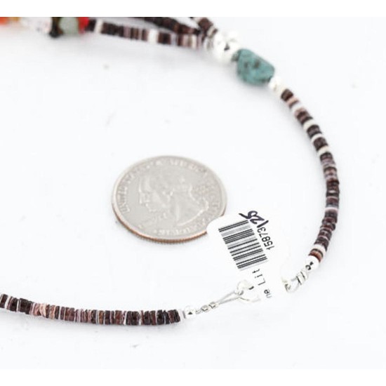 Large Certified Authentic 3 Strand Navajo .925 Sterling Silver Multicolor Stones Native American Necklace 371062765131 Large Certified Authentic 3 Strand Navajo .925 Sterling Silver Multicolor Stones Native American Necklace 371062765131