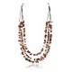 Large Certified Authentic 3 Strand Navajo .925 Sterling Silver Multicolor Stones Native American Necklace 390814621693