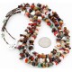 Large Certified Authentic 3 Strand Navajo .925 Sterling Silver Multicolor Stones Native American Necklace 390814621693