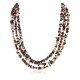 Large Certified Authentic 3 Strand Navajo .925 Sterling Silver Multicolor Stones Native American Necklace 750144-5 Large Certified Authentic 3 Strand Navajo .925 Sterling Silver Multicolor Stones Native American Necklace 750144-5