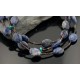 Large Certified Authentic 3 Strand Navajo Native .925 Sterling Silver LAPIS and Turquoise Native American Necklace 1593-14