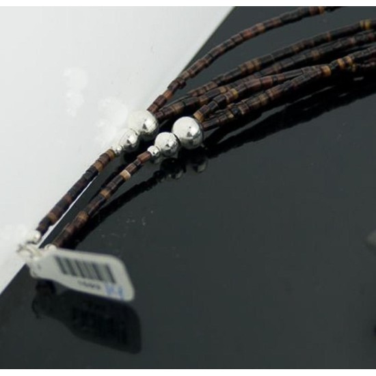 Large Certified Authentic 3 Strand Navajo Native .925 Sterling Silver LAPIS and Turquoise Native American Necklace 1593-14 Large Certified Authentic 3 Strand Navajo Native .925 Sterling Silver LAPIS and Turquoise Native American Necklace 1593-14