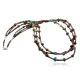 Large Certified Authentic 3 Strand Navajo Native .925 Sterling Silver Multicolor Stones Native American Necklace 370814838833 Large Certified Authentic 3 Strand Navajo Native .925 Sterling Silver Multicolor Stones Native American Necklace 370814838833