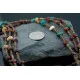 Large Certified Authentic 3 Strand Navajo Native .925 Sterling Silver Multicolor Stones Native American Necklace 370814838833 Large Certified Authentic 3 Strand Navajo Native .925 Sterling Silver Multicolor Stones Native American Necklace 370814838833