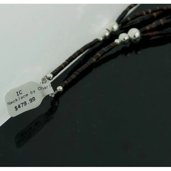 Large Certified Authentic 3Strand Navajo Native .925 Sterling Silver Turquoise and Multicolor Stones Native American Necklace 1593-10 Large Certified Authentic 3Strand Navajo Native .925 Sterling Silver Turquoise and Multicolor Stones Native American Necklace 1593-10