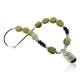 Large Certified Authentic Navajo .925 Sterling Silver Black Onyx Agate Native American Necklace 15213-24