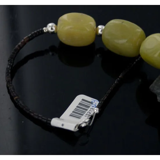 Large Certified Authentic Navajo .925 Sterling Silver Black Onyx Agate Native American Necklace 15213-24