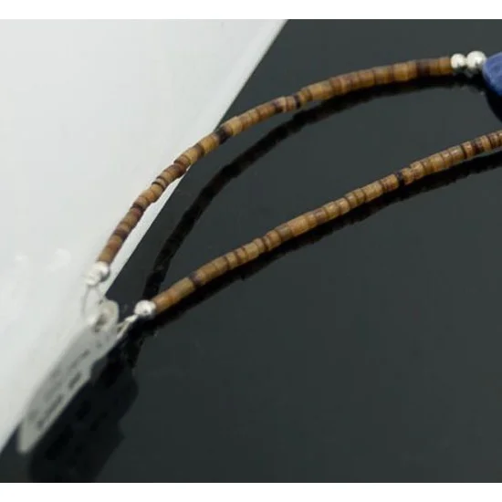 Large Certified Authentic Navajo .925 Sterling Silver LAPIS Black ONYX Native American Necklace 370832548886