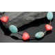 Large Certified Authentic Navajo .925 Sterling Silver Magnesite and Coral Native American Necklace 370797836044