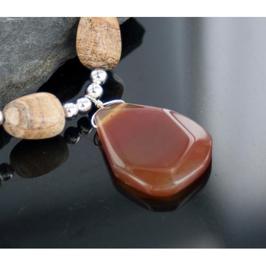 Large Certified Authentic Navajo .925 Sterling Silver Natural Turquoise and Carnelian Native American Necklace 15760-19 Large Certified Authentic Navajo .925 Sterling Silver Natural Turquoise and Carnelian Native American Necklace 15760-19