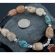 Large Certified Authentic Navajo .925 Sterling Silver Natural Turquoise and Carnelian Native American Necklace 15760-19 Large Certified Authentic Navajo .925 Sterling Silver Natural Turquoise and Carnelian Native American Necklace 15760-19