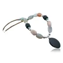 Large Certified Authentic Navajo .925 Sterling Silver Natural Turquoise Carnelian Onyx Native American Necklace 15155-13