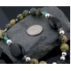 Large Certified Authentic Navajo .925 Sterling Silver Natural Turquoise Onyx Agate Native American Necklace 370881852491