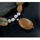 Large Certified Authentic Navajo .925 Sterling Silver Natural Turquoise Tigers Eye Native American Necklace 370888950031