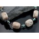 Large Certified Authentic Navajo .925 Sterling Silver Turquoise and Jasper Native American Necklace 750102-41