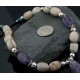 Large Certified Authentic Navajo Native .925 Sterling Silver Natural Boulder Turquoise Amethyst Native American Necklace 370843756306