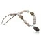 Large Certified Authentic Navajo Native .925 Sterling Silver Natural Boulder Turquoise Tigers Eye Native American Necklace 390609530021