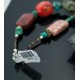 Large Certified Authentic Navajo Native .925 Sterling Silver Natural Multicolor Stones Native American Necklace 390610019376