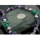 Large Certified Authentic Navajo Native .925 Sterling Silver Natural Turquoise and Amethyst Native American Necklace 371114489768