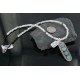 Large Handmade Certified Authentic Navajo .925 Sterling Silver Natural Mother of Pearl Turquoise Native American Necklace & Pendant 370924560570
