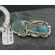 Large Handmade Certified Authentic Navajo .925 Sterling Silver Natural Turquoise and White Howlite Native American Necklace & Pendant 390684301644