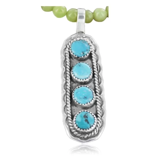 Large Handmade Certified Authentic Navajo .925 Sterling Silver Turquoise, Agate Native American Necklace & Pendant 370923320281 Large Handmade Certified Authentic Navajo .925 Sterling Silver Turquoise, Agate Native American Necklace & Pendant 370923320281
