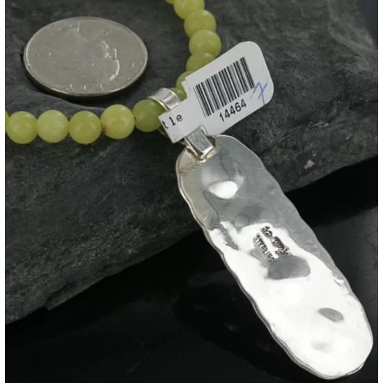 Large Handmade Certified Authentic Navajo .925 Sterling Silver Turquoise, Agate Native American Necklace & Pendant 370923320281 Large Handmade Certified Authentic Navajo .925 Sterling Silver Turquoise, Agate Native American Necklace & Pendant 370923320281