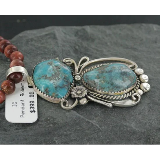 Large Handmade Certified Authentic Navajo .925 Sterling Silver Turquoise Native American Necklace 370925768621 Large Handmade Certified Authentic Navajo .925 Sterling Silver Turquoise Native American Necklace 370925768621