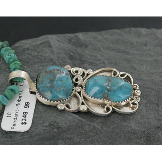 Large Handmade Certified Authentic Navajo .925 Sterling Silver Turquoise Native American Necklace 370928553310 Large Handmade Certified Authentic Navajo .925 Sterling Silver Turquoise Native American Necklace 370928553310