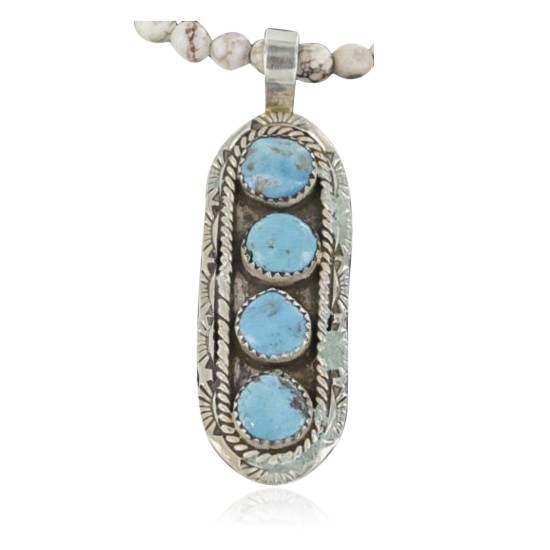 Large Handmade Certified Authentic Navajo .925 Sterling Silver Turquoise Native American Necklace 390686936504 Large Handmade Certified Authentic Navajo .925 Sterling Silver Turquoise Native American Necklace 390686936504