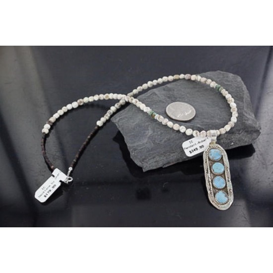 Large Handmade Certified Authentic Navajo .925 Sterling Silver Turquoise Native American Necklace 390686936504 Large Handmade Certified Authentic Navajo .925 Sterling Silver Turquoise Native American Necklace 390686936504