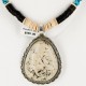 Large Handmade Certified Authentic Navajo .925 Sterling Silver White Buffalo Native American Necklace 390746132786