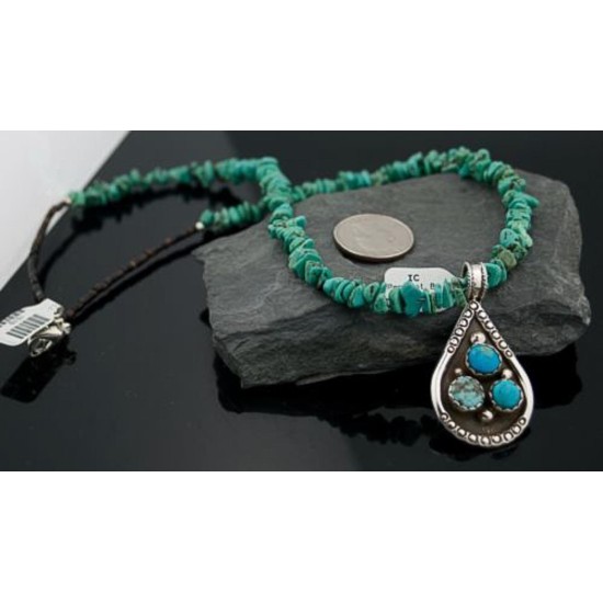 Large Handmade Certified Authentic Navajo Native .925 Sterling Silver Turquoise Native American Necklace 390567637764 Large Handmade Certified Authentic Navajo Native .925 Sterling Silver Turquoise Native American Necklace 390567637764