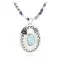Large HANDMADE Certified Authentic Navajo Nickel Beauty Turquoise Native American Necklace 390887096196